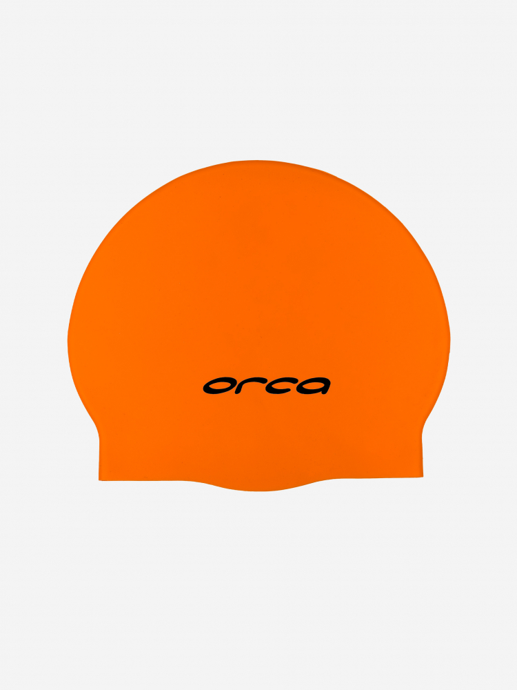 Orca Silicone Swim Cap Schwimmkappe High Vis Orange