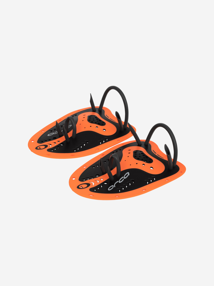 Orca Palas de Natación Flexi Fit Paddles Naranja Alta Visibilidad