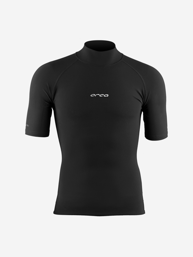 Orca Tango Rash Vest Men Short Sleeve Surf T-Shirt Black