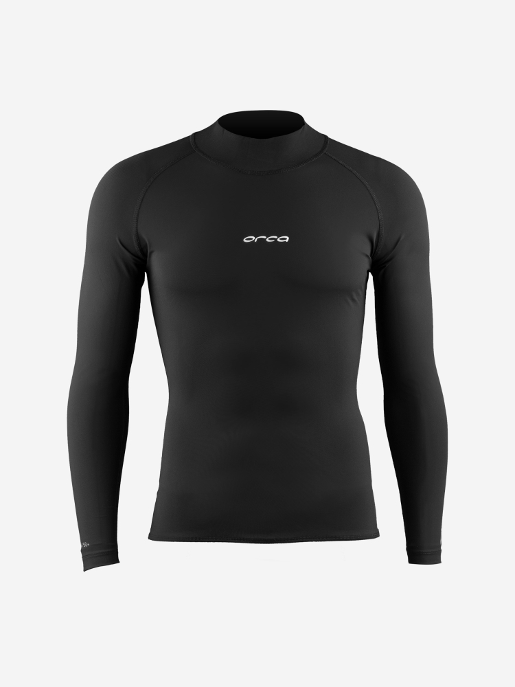 Orca Tango Rash Vest Men Long Sleeve Surf T-Shirt Black