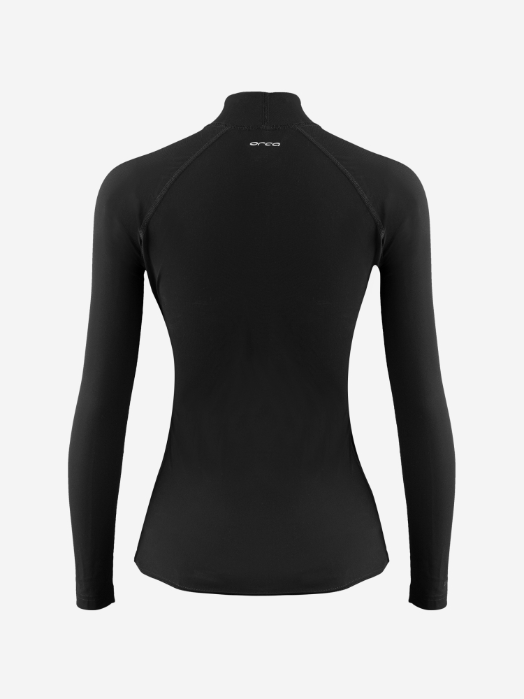 Orca Tango Rash Vest Frauen Langarm-Surfshirt Schwarz