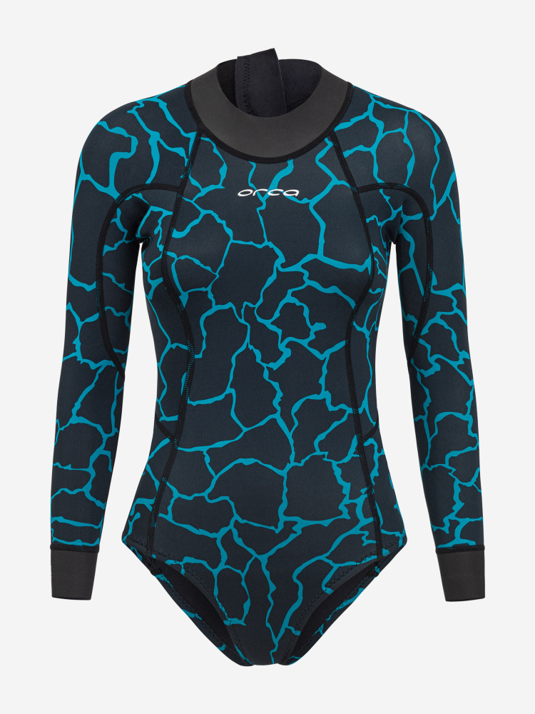 Orca Mantra Swimskin Frauen Freedive-Neoprenanzug Blue print