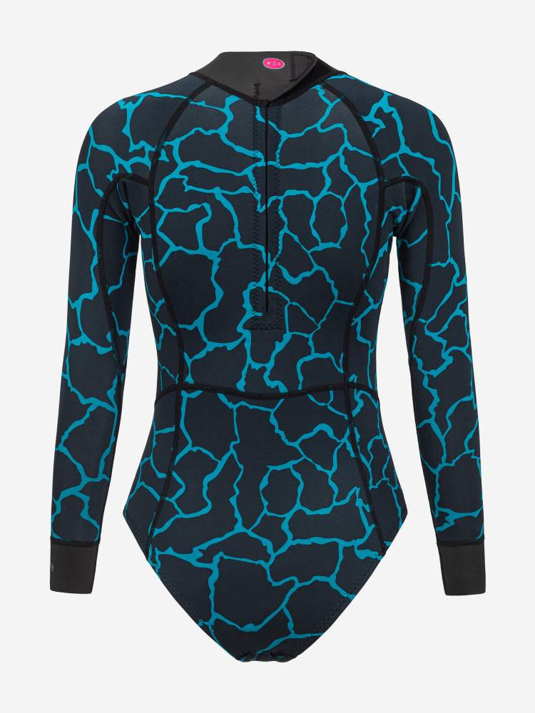 Orca Mantra Swimskin Women Freedive Wetsuit Blue print