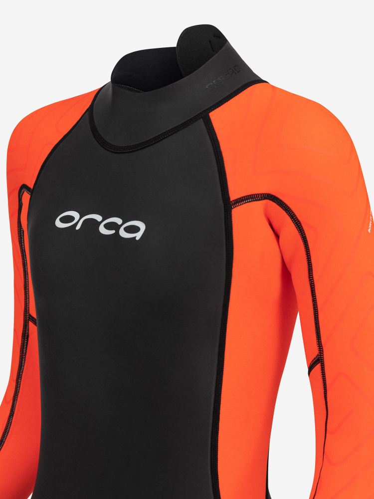 Orca Vitalis Squad Hi-Vis Junior Neoprenanzug Offene Gewässer Schwarz